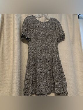 bp Black and White Leopard Print Mini Dress